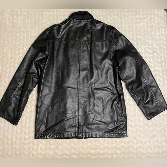 GUC- Pronto Uomo Reversible Classic Black Leather Jacket - Picture 2 of 11